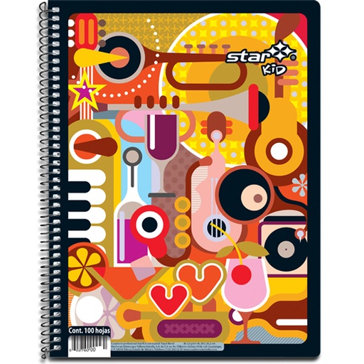 [EST-CUA-459] CUADERNO PROFESIONAL DE CUADRO CHICO 100 HOJAS / ESTRELLA