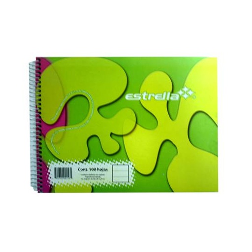 [EST-CUA-C156] CUADERNO ESPIRAL FORMA ITALIANA DE RAYA 100 HOJAS / ESTRELLA