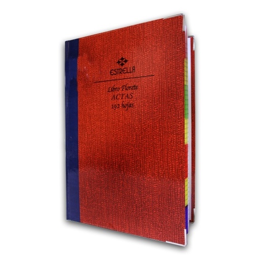 [EST-CUA-114] LIBRO FLORETE FORMA FRANCESA DE ACTAS 192 HOJAS / ESTRELLA