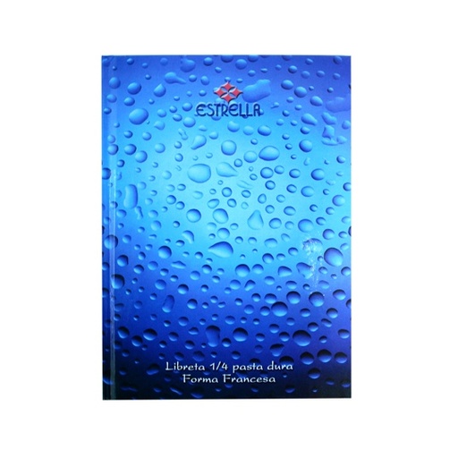 [EST-CUA-84] LIBRETA DE PASTA DURA FORMA FRANCESA DE CUADRO CHICO 96 HOJAS / ESTRELLA