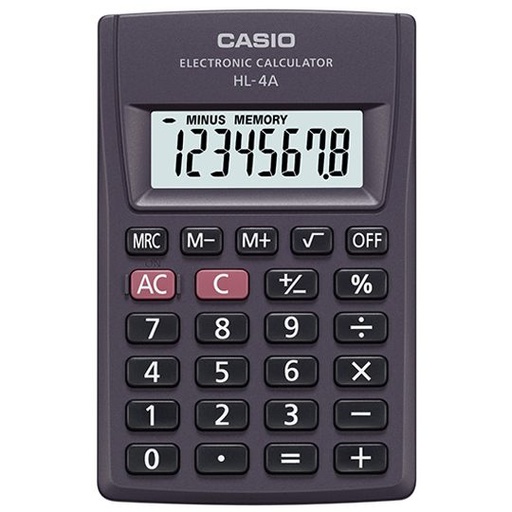 [CAS-CAL-HL4] CALCULADORA BASICA 8 DIGITOS / CASIO