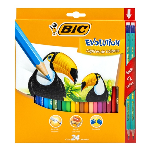 [BIC-COL-9324] COLORES BIC EVOLUTION 24 PIEZAS / BIC