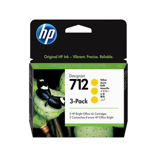 [HP-TIN-3ED79A] CART. TINTA HP 712 AMARILLO 3 PIEZAS / HEWLETT PACKARD