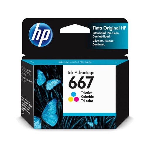 [HP-TIN-3YM78AL] CART. TINTA HP 667 TRICOLOR / HEWLETT PACKARD