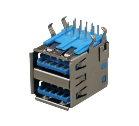 [1715283325] CONECTOR USB DOBLE 90° 3.0 / GENERICO