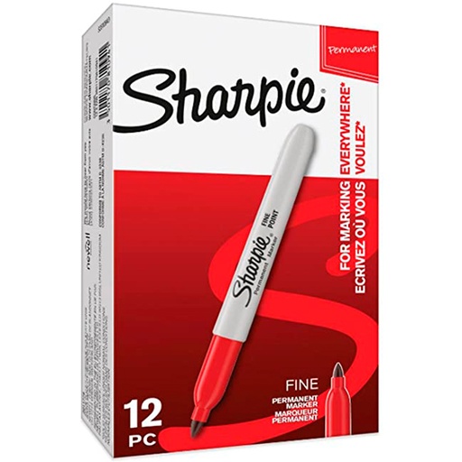 [BER-MAR-8019212] MARCADOR PERMANENTE FINO ROJO / SHARPIE