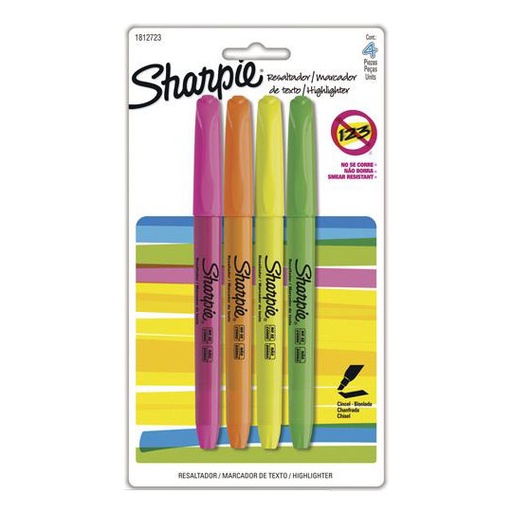 [BER-MAR-1812723] RESALTADORES ACCENT POCKET 4 PIEZAS / SHARPIE