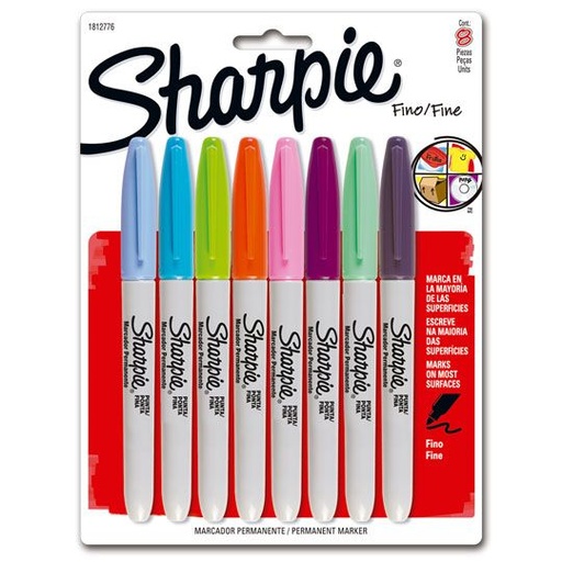 [BER-MAR-1812776] MARCADOR PERMANENTE 8 PZS. / SHARPIE