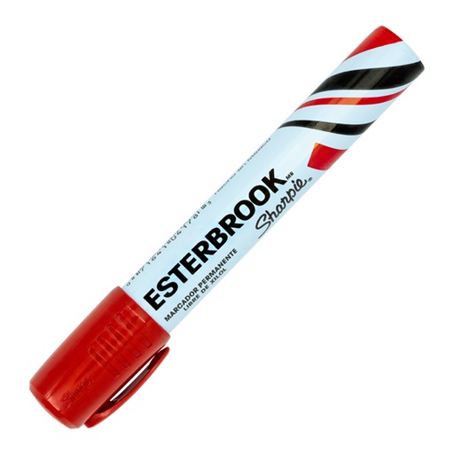 [BER-MAR-119228] MARCADOR PERMANENTE ESTERBROOK ROJO / SHARPIE