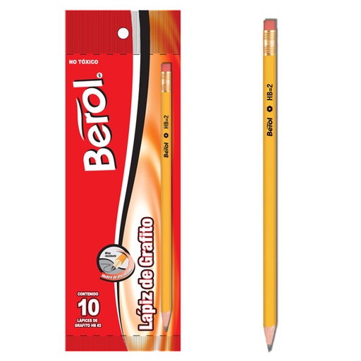 [BER-LAP-93561C] LAPIZ BEROL NO.2 10 PIEZAS / BEROL
