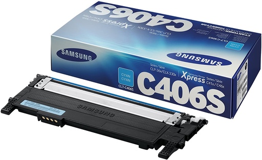 [ST989A] TONER ORIGINAL CLT-C406S CYAN 1K / SAMSUNG