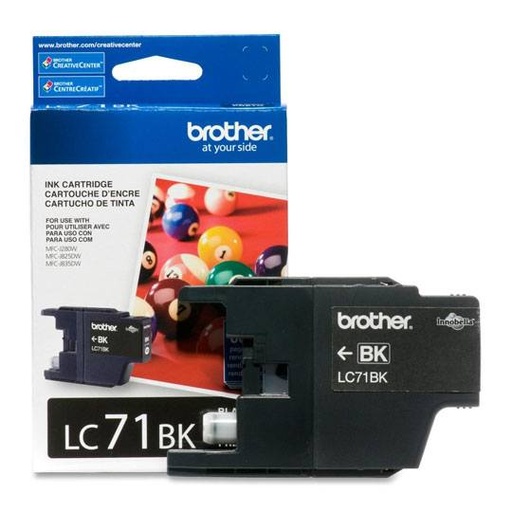 [BRO-TIN-LC71BK] CART. TINTA BROTHER LC 71 NEGRO / BROTHER **DESCONTINUADO**