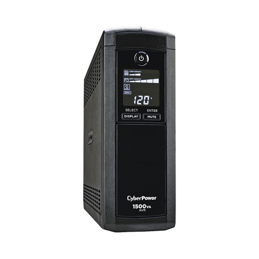 [CP1500AVRLCD] UPS DE 1500 VA/900 W, TOPOLOGÍA LÍNEA INTERACTIVA, ENTRADA 120 VCA NEMA 5-15P, TIPO MINI TORRE, CON 12 TOMAS NEMA 5-15R / CYBERPOWER