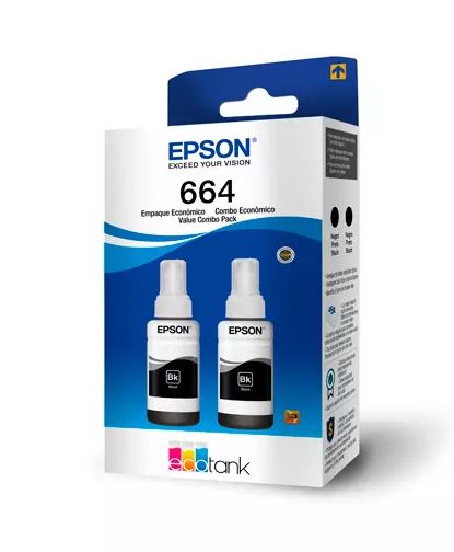 [EPS-TIN-2PT6641] BOTELLA DE TINTA EPSON L 200 NEGRO 70ML. 2 PZS. / EPSON
