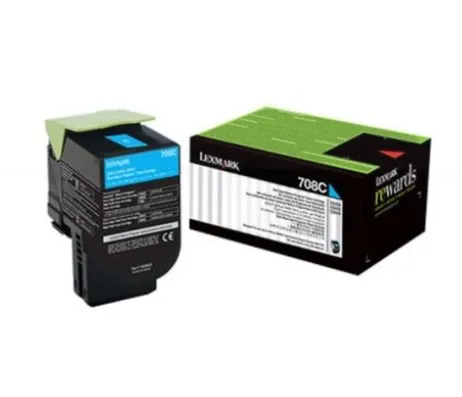 [70C80C0] TONER ORIGINAL LEXMARK 70C80C0 CYAN 1K / LEXMARK
