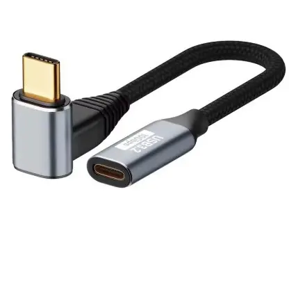 [1005008926326132] CABLE EXTENCION USB C 90 GRADOS 1.5 METRO NEGRO / GENERICO